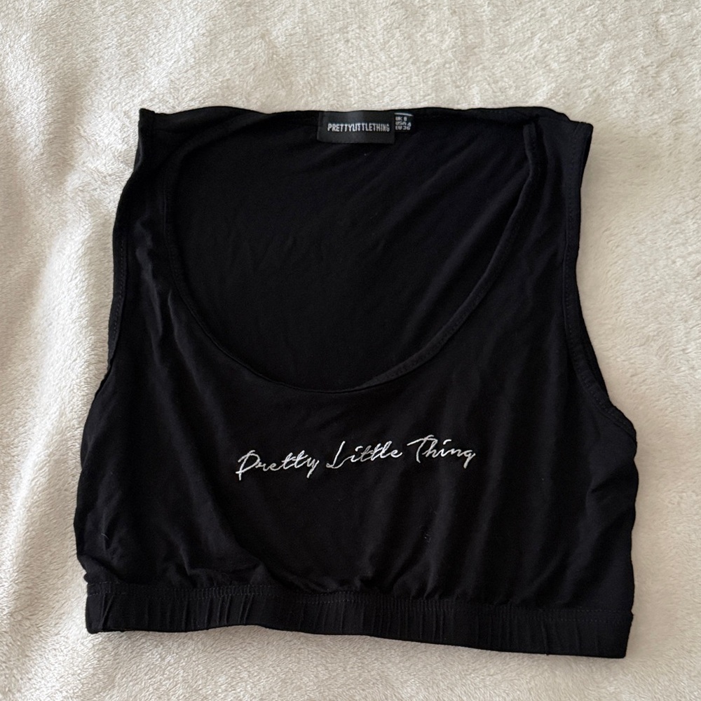 PrettyLittleThing Black Sleeveless Top